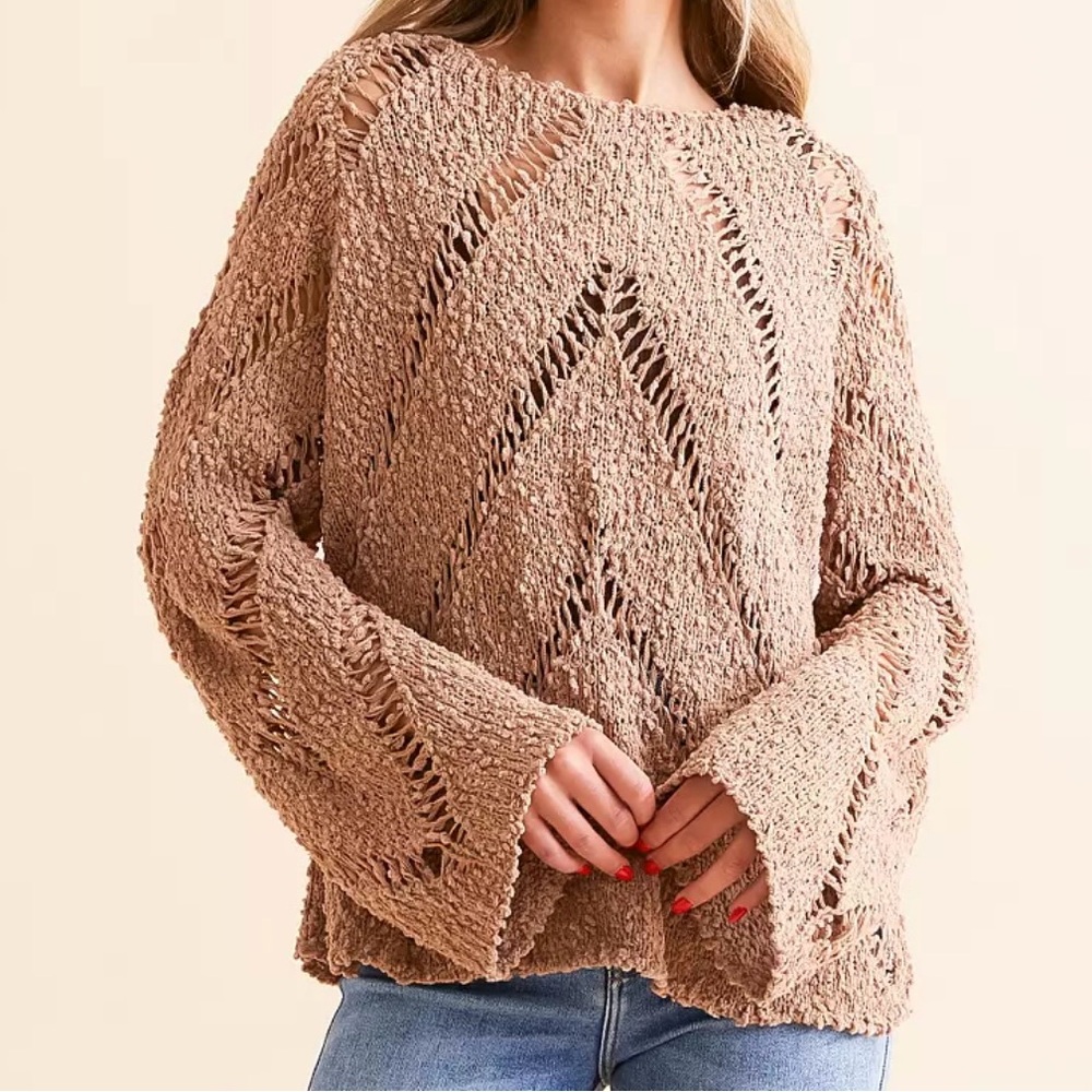 Blue Blush Women's Sweater in Brown